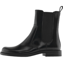 Massimo Dutti Womens Shoes 2024 Winter New Black Simple Flat Chelsea Boots 11106450800