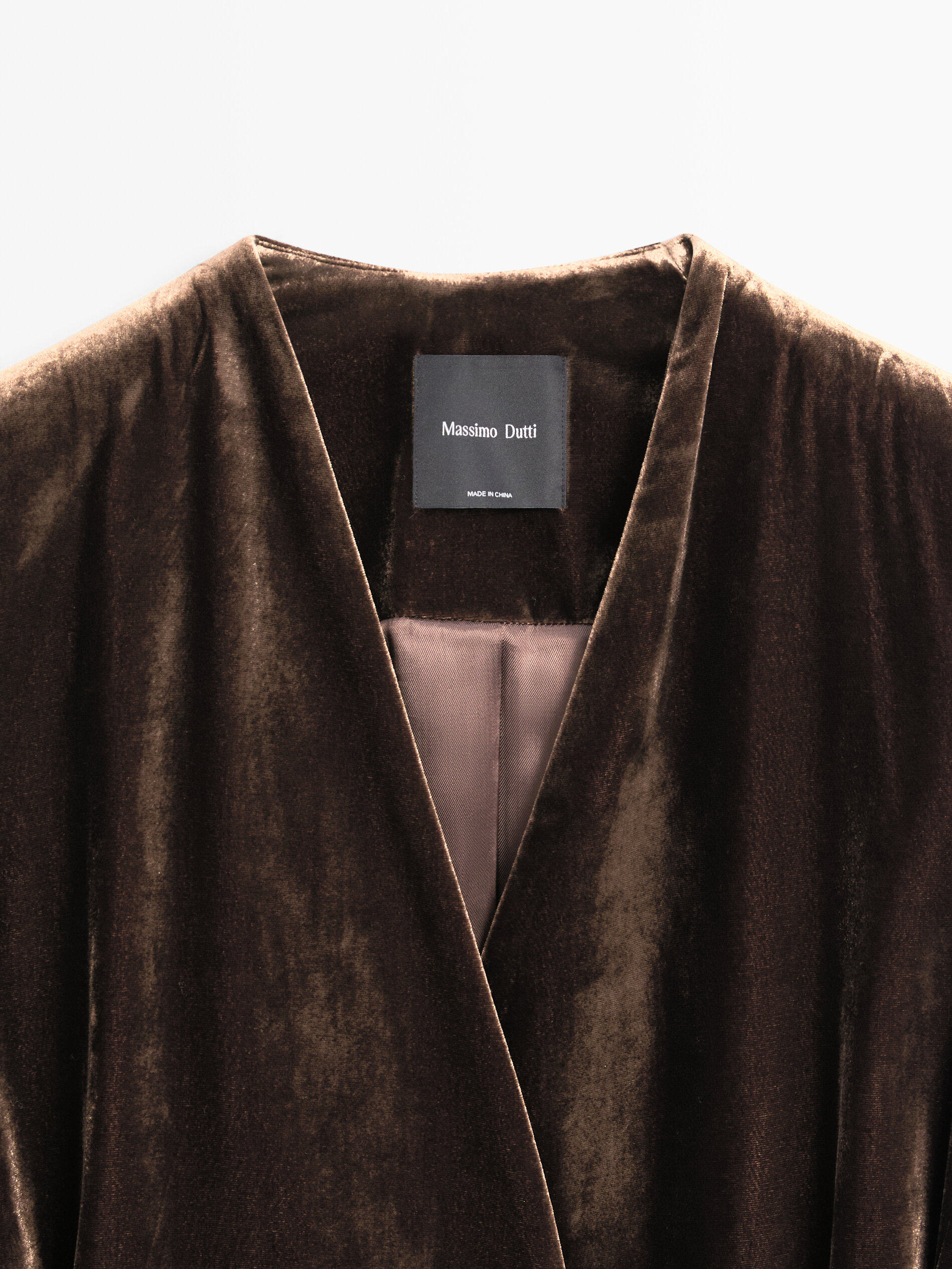 Новинка зимний осеннний MassimoDutti2025 женщины стиль старых денег ретро Коммутирующий стиль продвинутый смысл бархат кружево костюм пальто 06084755700 