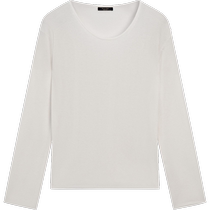 Early autumn new Massimo Dutti 2024 womens casual lazy and cool white thin round neck long-sleeved sweater 05612512712