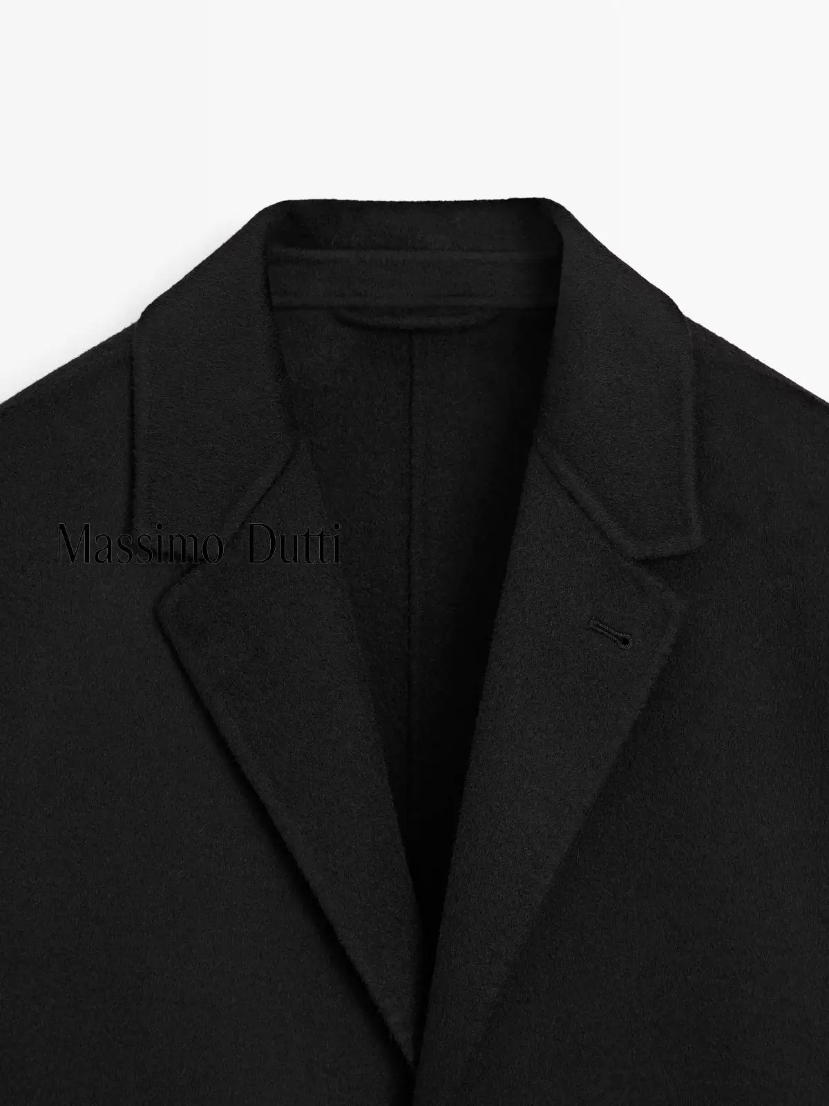Пиджак из полупальто-войлона Massimo Dutti, демисезонный костюм из шерсти