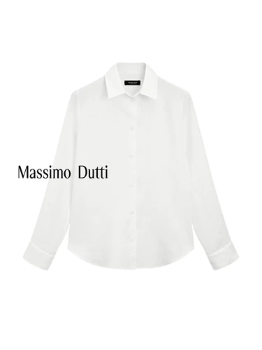 Massimo Dutti, демисезонная белая рубашка