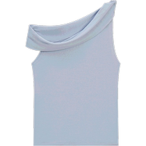 Discount Season Massimo Dutti Womens Clothing 2024 Summer New Style Elegant Asymmetrical Off-Shoulder Sloping Collar T-Shirt Top 05749647406