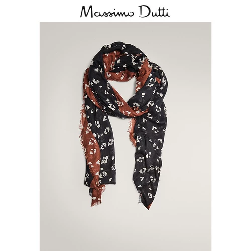 XJ Season-Massimo Dutti Новые женские аксессуары, похожие на цветочные леопардовые шерстяные шерсти модальный шарф 06312751800
