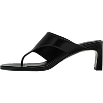 Discount Season Massimo Dutti Womens Shoes 2024 Summer New Black Leather High Heel Sandals 11628350800