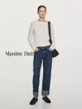 Massimo Dutti, демисезонные дизайнерские хлопковые штаны для отдыха, джинсы, тренд сезона, свободный прямой крой
