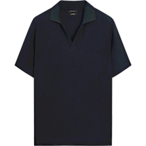 Summer new MassimoDutti mens 2024 new simple urban commuting style skin-friendly pure cotton knitted short-sleeved POLO shirt 00918350401