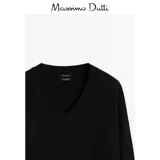 Дисконтный сезон Massimodutti Женский спорт 2024 Летний новый элегантный элегантный мягкий мягкий мягкий негарный кашемир ведический пот -свитер 05681541800