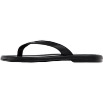 Massimo Dutti womens shoes 2024 autumn and winter new style black simple thong padded flat sandals 11730450800