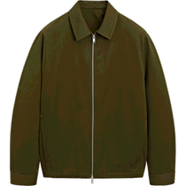 Early autumn new MassimoDutti mens 2024 new simple and high-end retro khaki green lapel jacket jacket 02046140505