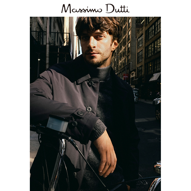 Autumn new MassimmoDutti men's clothing 2023 new casual commuter Superior light fabric with long version of the turtface 03404210401-Taobao