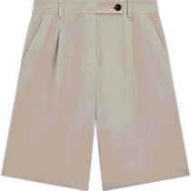 夏季新款 Massimo Dutti 2024女装智性通勤风极简清冷感高腰直筒短裤五分裤05086773711