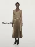 Осенне-зимняя новинка Massimo Dutti 2025 женская одежда повседневный, ленивый и нежный вязаный кардиган с V-образным вырезом и завязками 05801932830