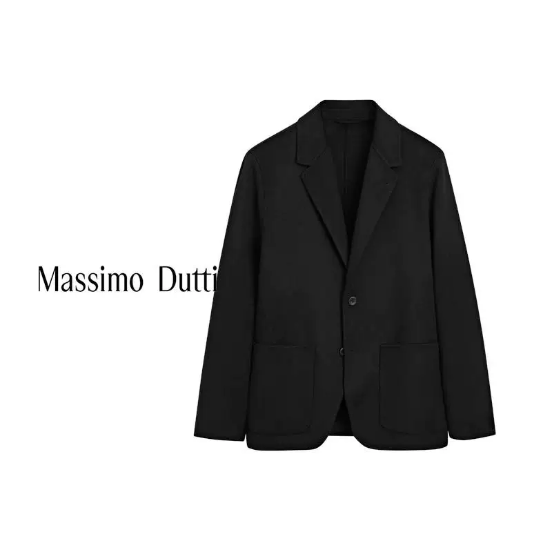Пиджак из полупальто-войлона Massimo Dutti, демисезонный костюм из шерсти