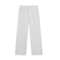 Discount season MassimoDutti womens clothing 2024 summer new casual style versatile off-white high-waisted straight jeans 05025525251