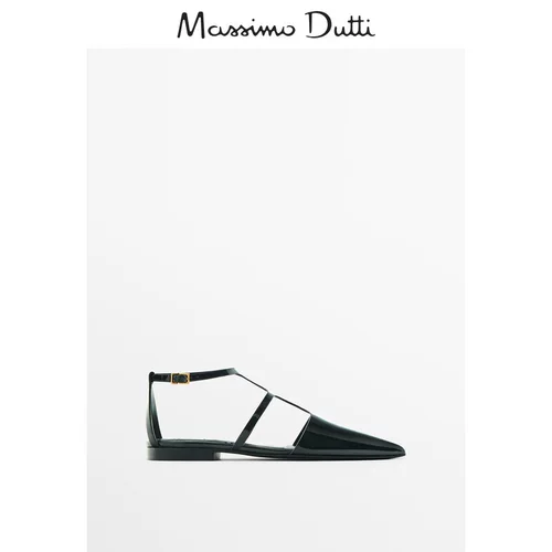 Massimo Dutti, дизайнерские туфли с заостренным носом, 2023, осенние, тренд сезона