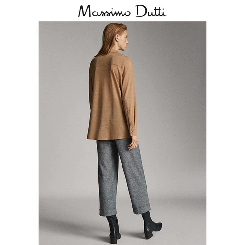 Massimo Dutti, шерстяная рубашка, с рукавом