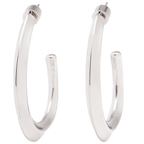 Spring and summer new Massimo Dutti 2024 Ms. Fashion Bar and Silver Circular Earring ring 04605929808