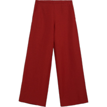 Summer new Massimo Dutti 2024 womens clothing red casual lazy style relaxed drape wide leg trousers 05014855701