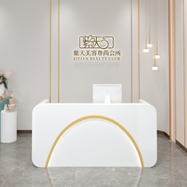 Light luxury bar cashier counter simple modern clothing shop counter beauty salon childrens clothing yoga hall reception reception desk