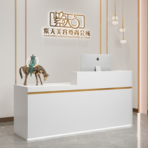 Cash register simple modern clothing shop small hairdressing beauty salon paint bar counter desk company front desk