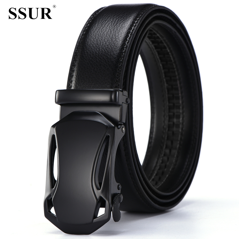 SSUR men's belt leather automatic buckle youth Korean belt business casual pure leather middle-aged fashion belt