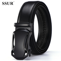SSUR mens belt leather automatic buckle youth Korean belt business leisure pure cowhide middle-aged fashion belt