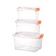 Transparent extra large thickened plastic storage and finishing toy box household storage box with lid storage clothes box