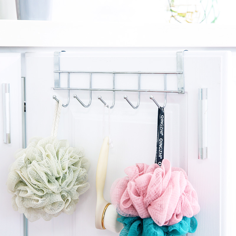 Hole-free door rear hook rack wall hanging nail-free door door back hanger hanging clothes storage layer rack coat hook