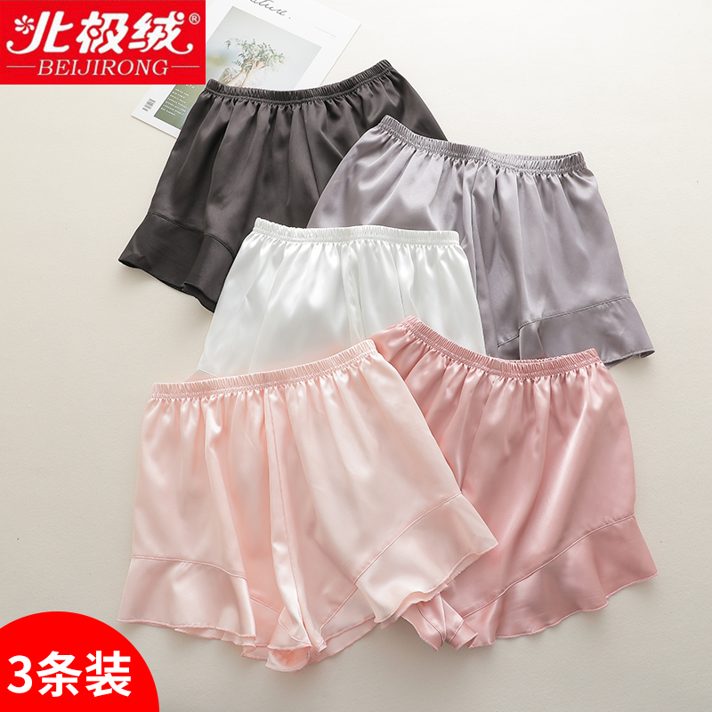 Safety pants Anti-light stitching three-point panties Summer thin crotch lace flat angle split four-angle safety pants