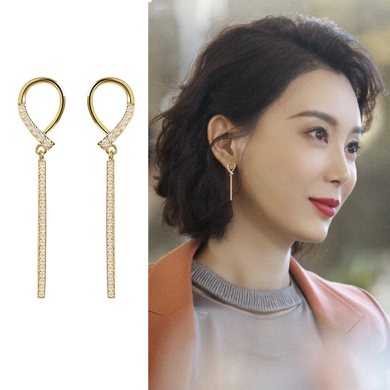 Fatal Gaze Chen Shu Stella high-end earrings niche 925 sterling silver simple 2022 new trendy fairy