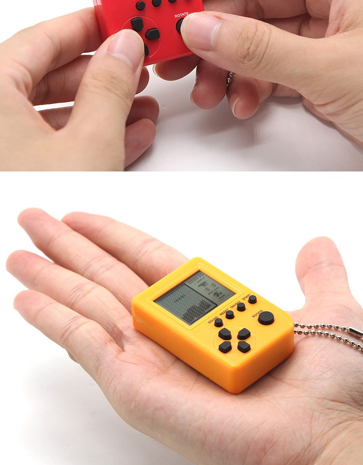 Nhật Bản mini gamepoke móc khóa sinh viên cọ nhỏ tetris trò chơi điều khiển cầm tay - Bảng điều khiển trò chơi di động máy chơi điện tử 4 nút 620 game tích hợp