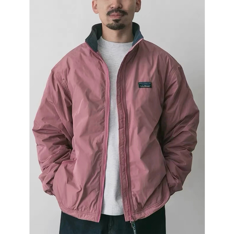 Spring and Autumn L.L.Bean Japanese-Style Outdoor Stand-Up Collar Windproof and Waterproof Zipper Nylon Jacket, Unisex Couple's Jacket Spring and Autumn L.L.Bean Japanese-Style Outdoor Stand-Up Collar Windproof and Waterproof Zipper Nylon Jacket, Unisex Couple's Jacket
