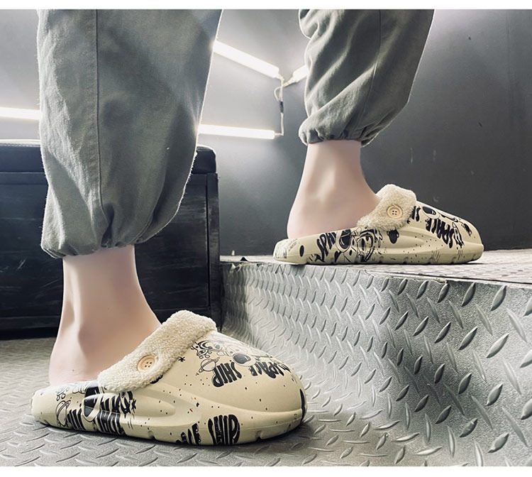 Утепленные съемные тапочки, для влюбленных, большой размер 