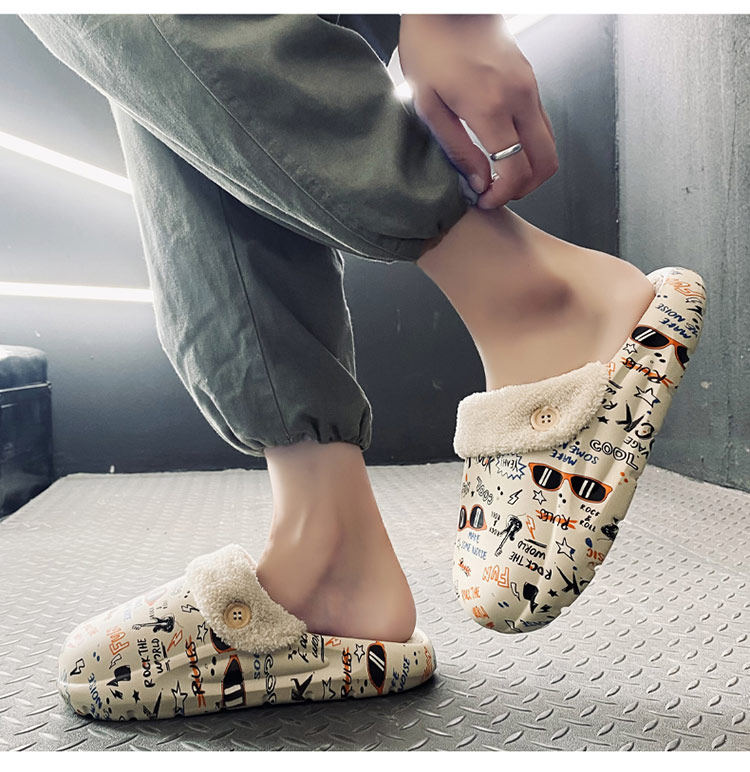 Утепленные съемные тапочки, для влюбленных, большой размер 