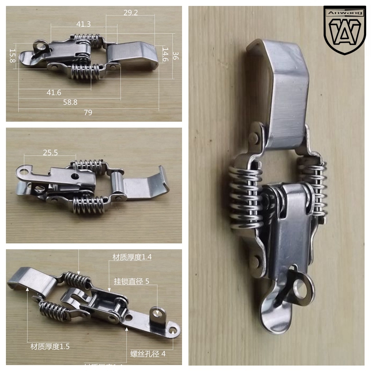 Thép không gỉ 304 khóa khóa móc khóa vịt - Chốt