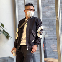 Hong Kong Trend Brand Embroidered Baseball Uniform Mens High Street All-Match Coat Youth 2022 Autumn Retro Casual Black Jacket