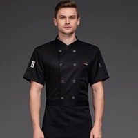 Черный фартук, короткий рукав