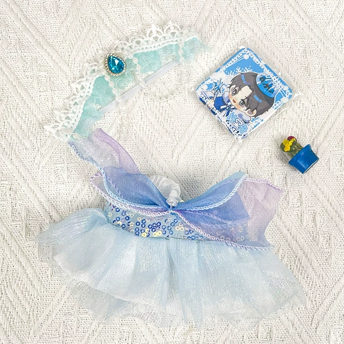 Дисней, хлопковая кукла, мультяшная милая юбка для одевания, летний комплект, детская одежда, 20см