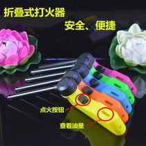 Portable foldable igniter torch open flame rod