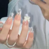 Наклейки для ногтей для маникюра, короткие накладные ногти