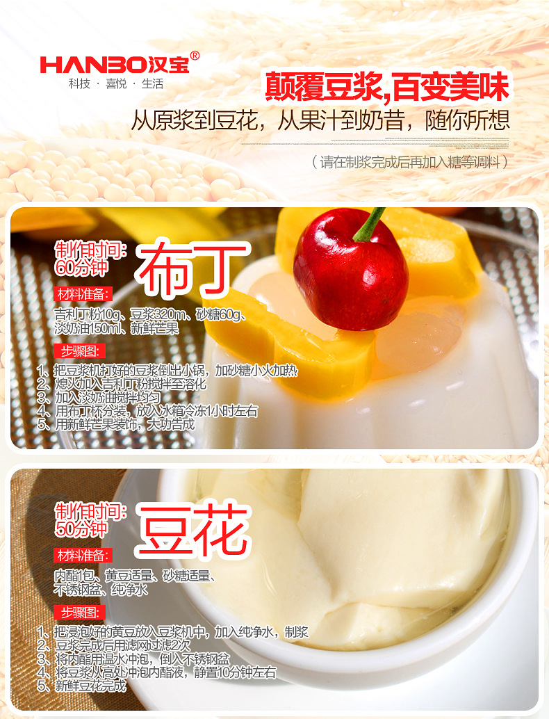 Máy xay sinh tố Hanbao Đức chính hãng tự động làm nóng hạt gạo xay xay bằng máy xay sữa đậu nành cách nhiệt 1.5L - Sữa đậu nành Maker máy làm sữa hạt haipai