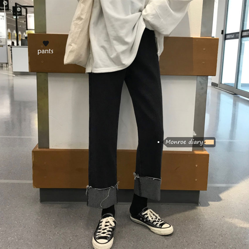 Wide leg jeans women's spring and autumn 2022 new large size fat mm high waist thin loose straight pants trendy ins