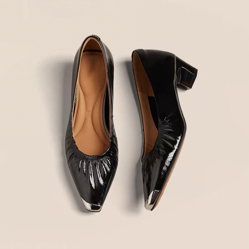 [Super Soft Metal Sole Cowhide 4cm] New Fashion Shoes Guangzhou Leather Shoes Size 98D935-2