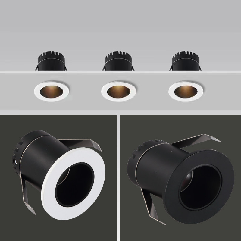 Mini spotlight Embedded dark fit 40 small open pore starry sky top deep anti-glare No main light wine cabinet led exhibition cabinet cob-Taobao