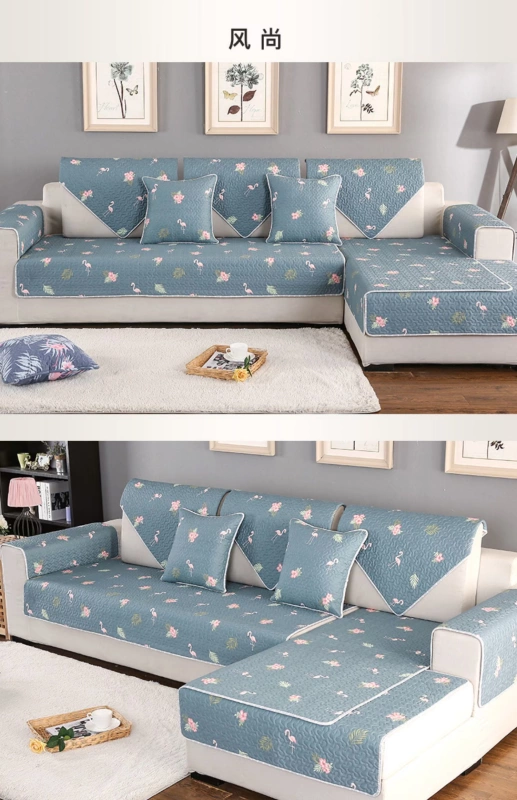 Cotton sofa đệm vải bốn mùa phổ quát châu Âu trượt đơn giản hiện đại đệm kết hợp sofa bìa khăn bao gồm tất cả - Ghế đệm / đệm Sofa