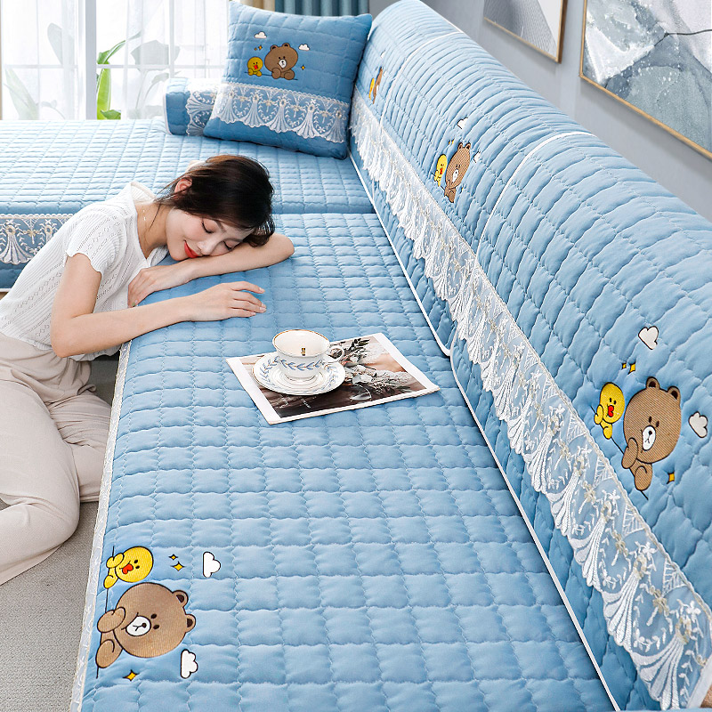 2021 new sofa cushion four seasons universal non-slip cushion high-end simple modern leather sofa cover cover cloth towel