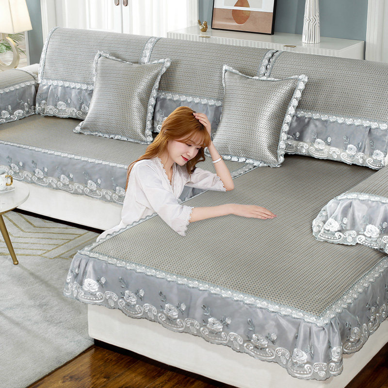 Rattan Mat Sofa Mat Summer Mat seat cushions Brief about modern summer Iced Silk Non-slip Leather Sofa Cover covered cloth towels