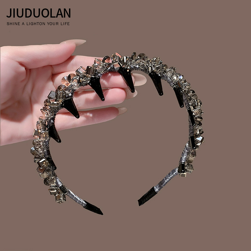 2026 New Style Full Diamond Crystal Headband for Women, High Crown Elegant Style, Toothed, Non-slip, Versatile, Luxury Hair Accessory