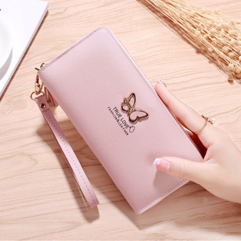 Summer 2025 New Long Wallet for Women, Zipper Phone Wallet, Simple and Stylish Popular Leather Clutch for Students