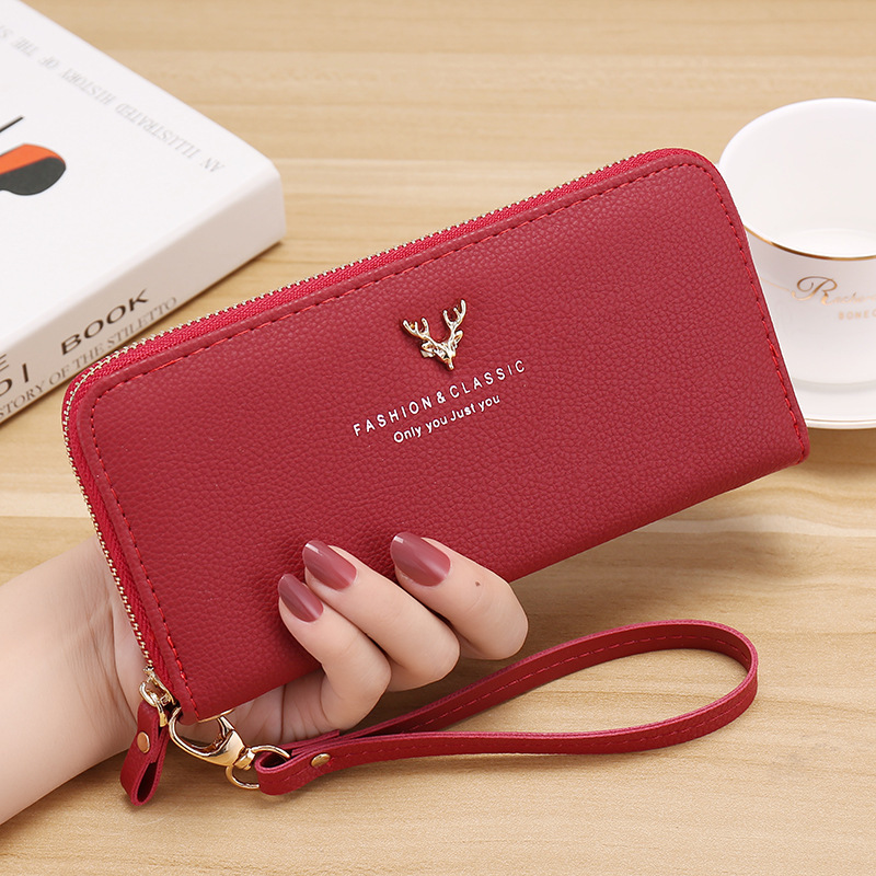 New Women's Long Wallet, Simple and Versatile, Elegant Clutch Bag, Zipper Wallet, Multiple Card Slots, Large Capacity Handbag